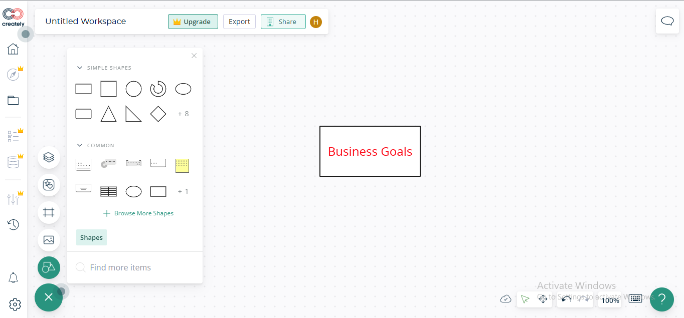 main idea in center creately