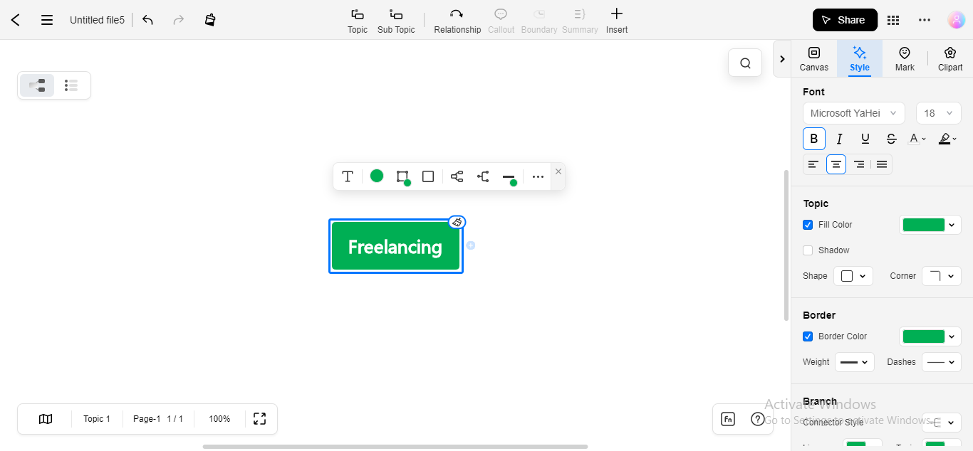 centralize the main idea edrawmind online