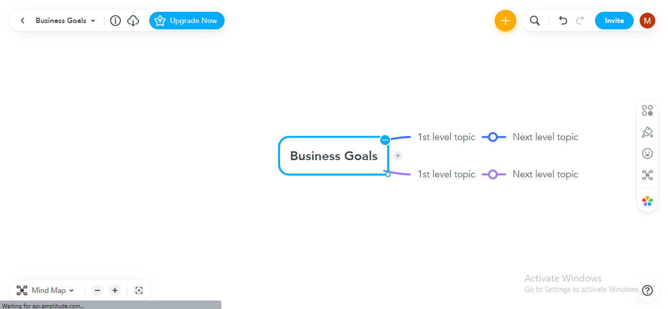 insert main idea in mindmeister