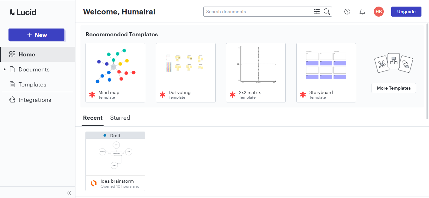 mind mapping via lucidchart