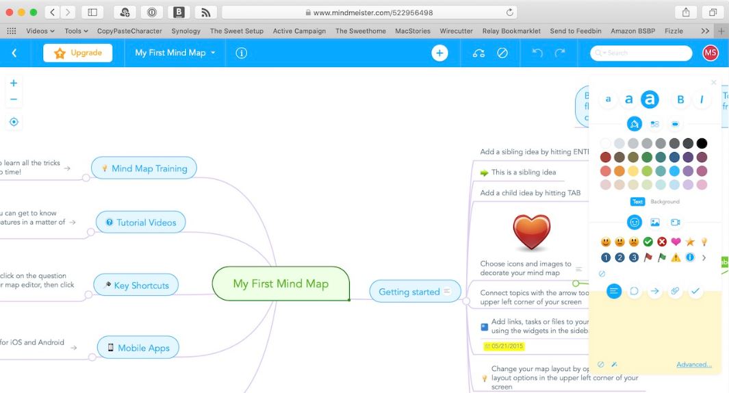 mindmeister mind map app