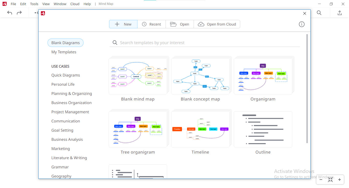 mindomo app for mind mapping