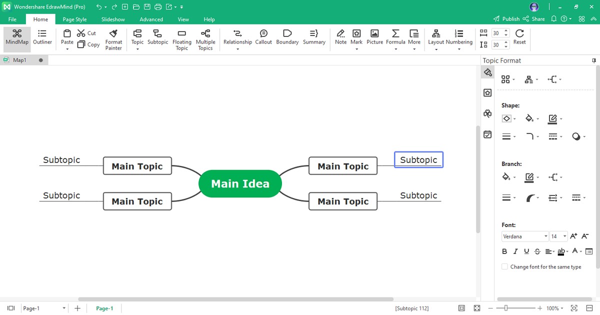 insert subtopics to main topics