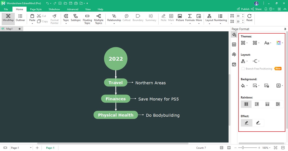 customize mind map style