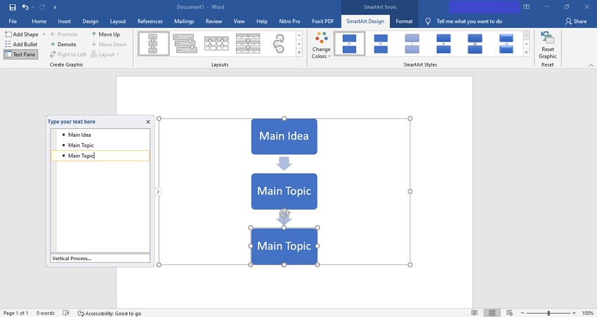 insert text in shapes