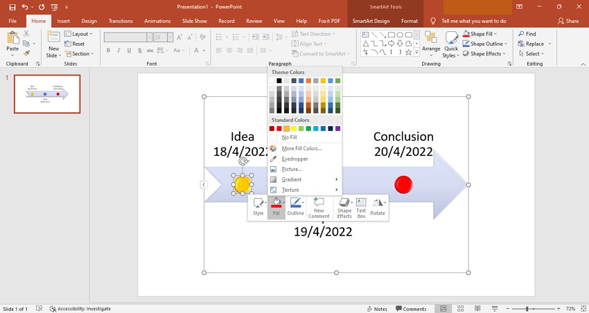change milestone color