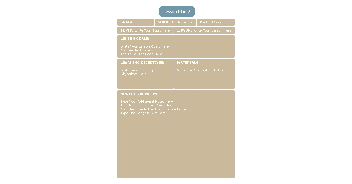 Second Lesson Plan Template
