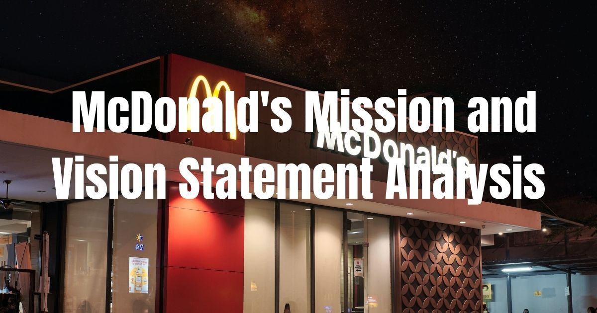 what is mcdonald's mission statement 2021