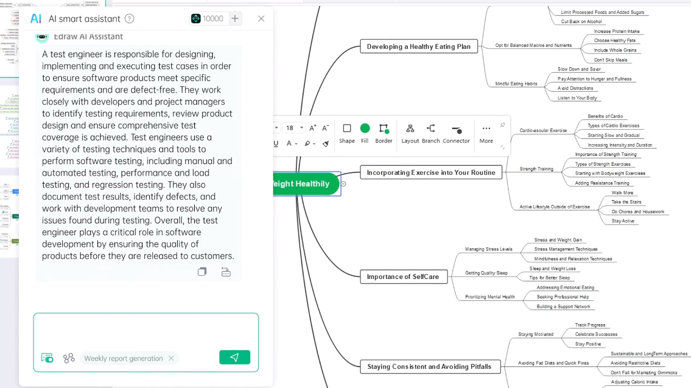 escrita de artigos de ia com o edrawmind ai