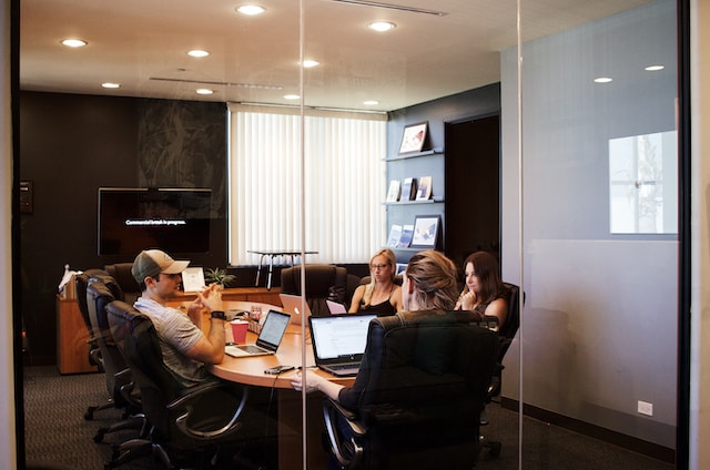 team in a meeting room