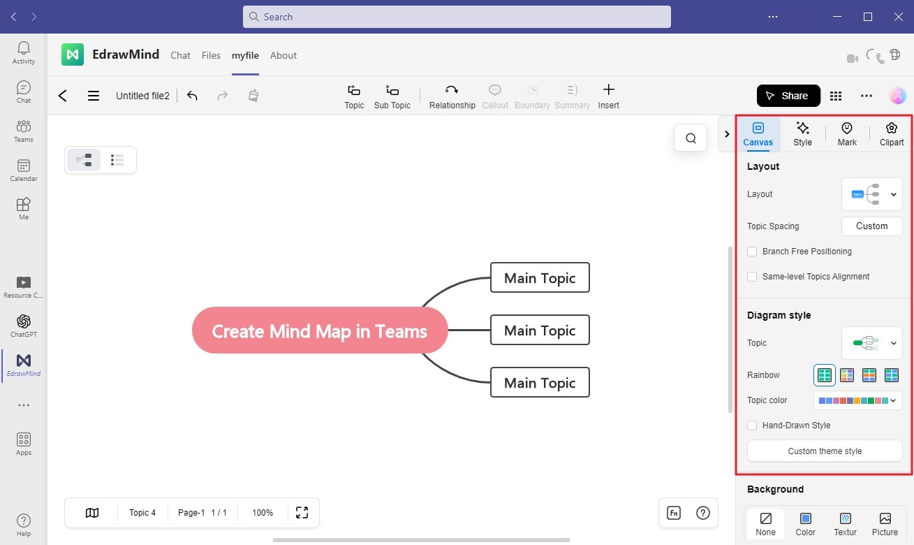 Top 5 Microsoft Teams Mindmap Applications In 2024 EdrawMind   Edrawmind Mind Map Appearance 