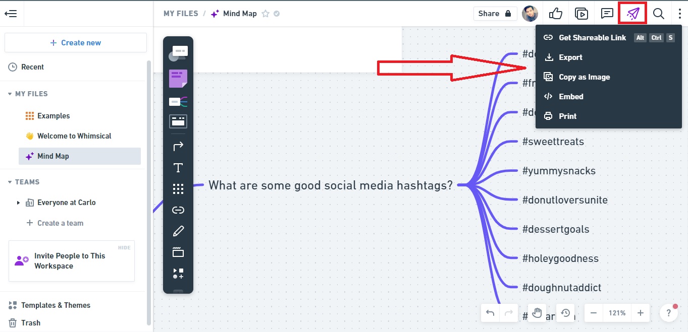 skurril teilen Sie Ihre Mind Map 