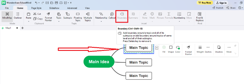 edrawmind boundary