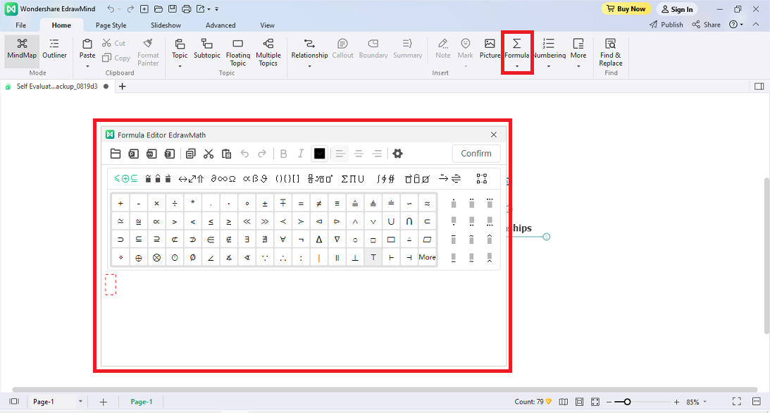 edrawmind formula