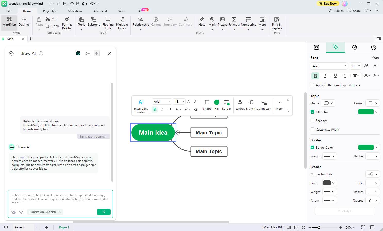 edraw ai window translation