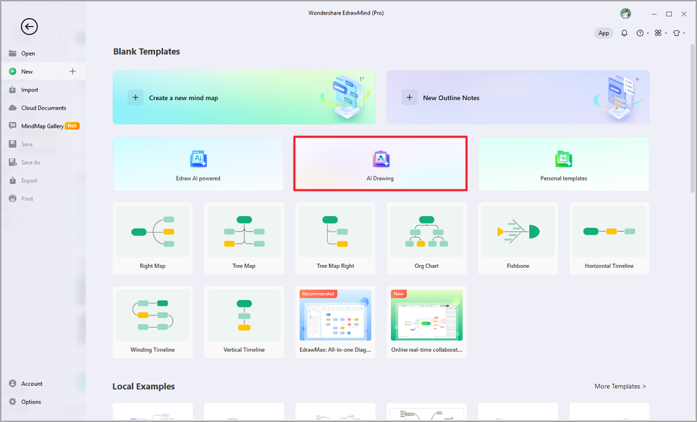 edrawmind ai drawing button