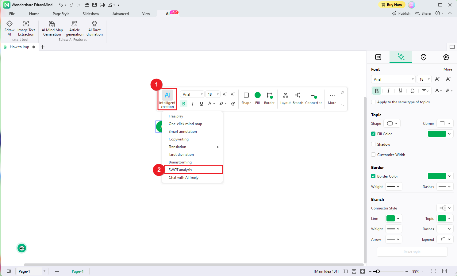 swot analysis floating bar