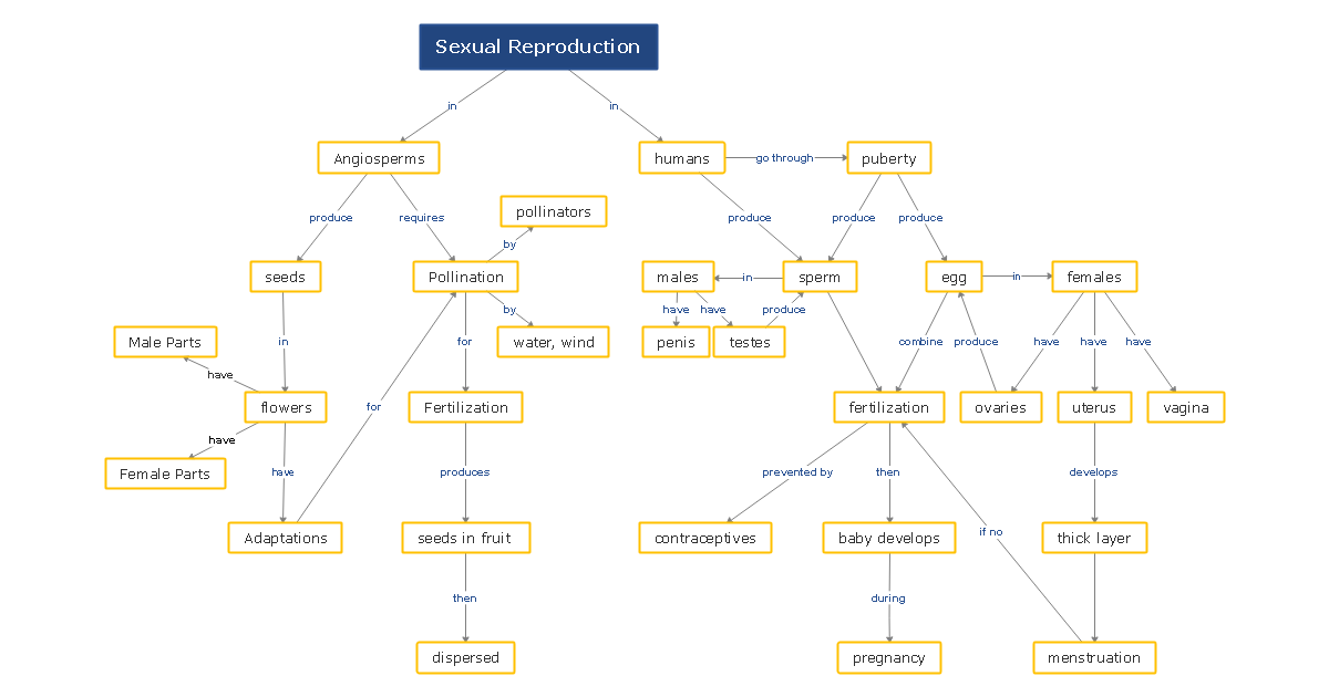 Sexual Reproduction Concept Map Template