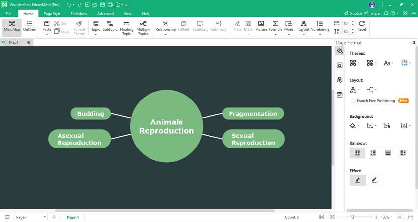 customize reproduction concept map theme