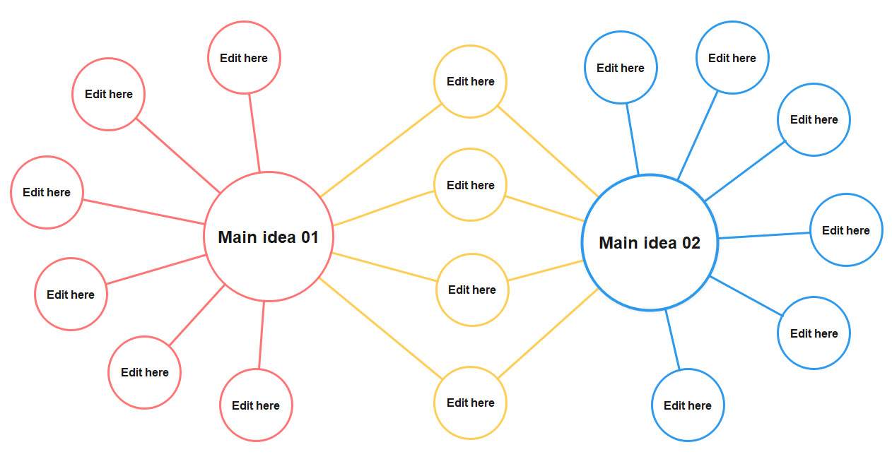 double bubble map clipart black