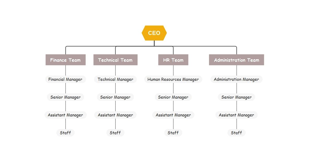 organizational chart template example 2